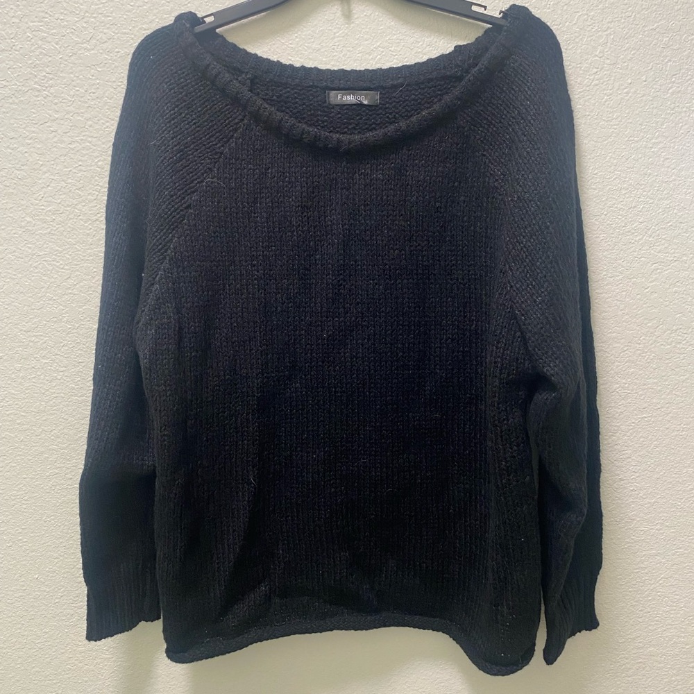 Ann Taylor Classic Black Crew Neck Sweater